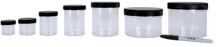 Plastic-Polystyrene Jars